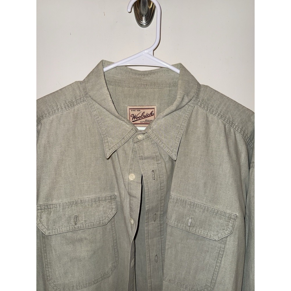 Vintage Woolrich Shirt Mens 2XL Green Button Up